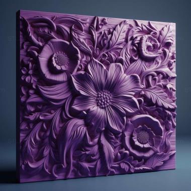 Patterns and decorations stl purple 3 3d model